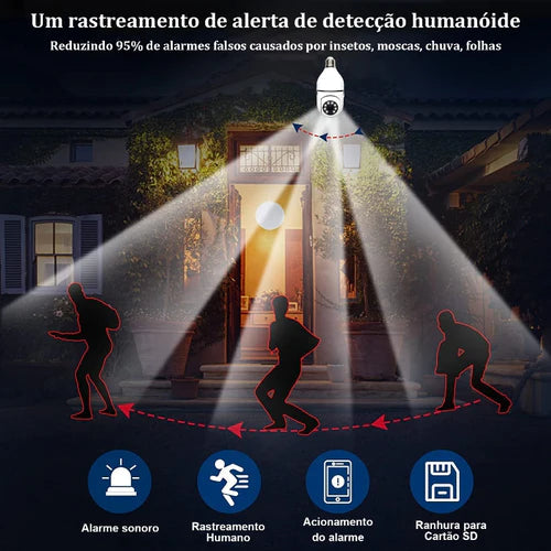 Câmera de Segurança Full HD Wi-Fi Inteligente 360 IP 5G